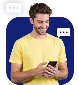 Man showcasing how SMEs use Krofile to share services and offers.